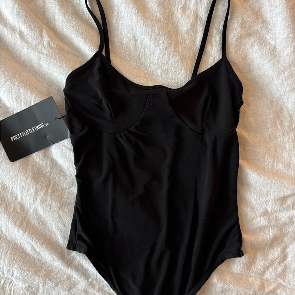 PrettyLittleThing Black Bodysuit